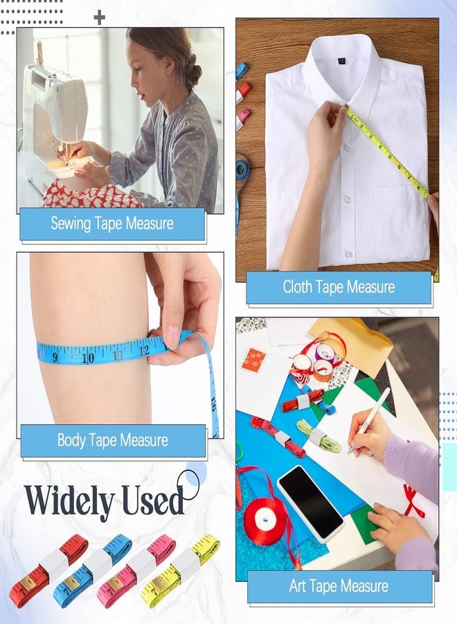 Aakriti Measurement Tape Measure Soft Ruler Measuring for Vinyl Body Fabric Sewing Tailor Cloth Measurement Craft Supplies, 60-Inch/5 Foot Double Scale Ruler Colours May Vary (5) - Image 4